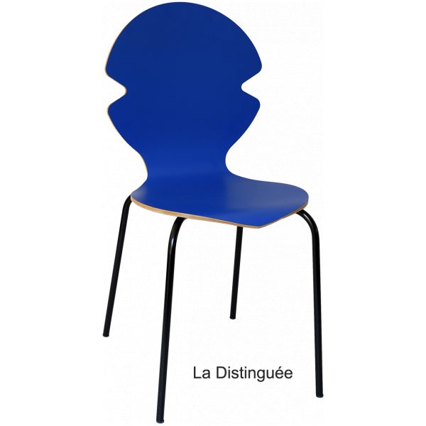 chaise distinguée bleu foncé arrondie amusante décoration made in france fabriqué en france nouvelle aquitaine écologique éco responsable as Wood green artisan artisanat